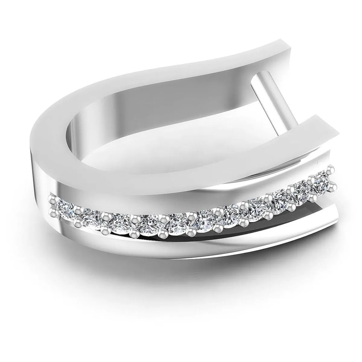 0.30 CT Round Cut Diamonds - Hoop &  Drop Earrings
