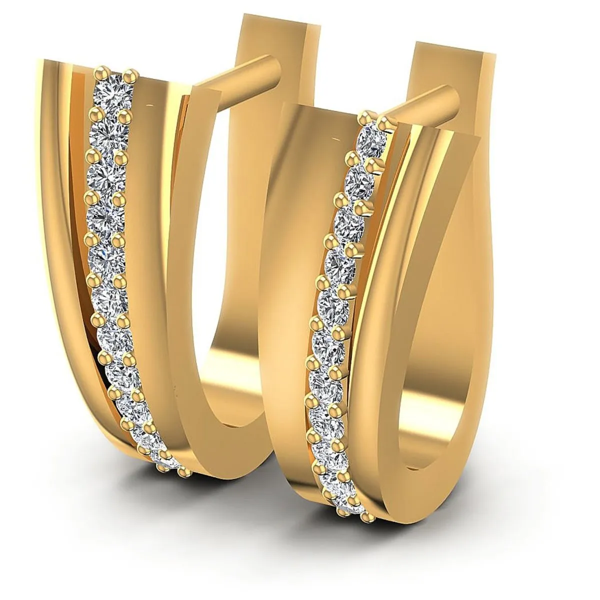 0.30 CT Round Cut Diamonds - Hoop &  Drop Earrings