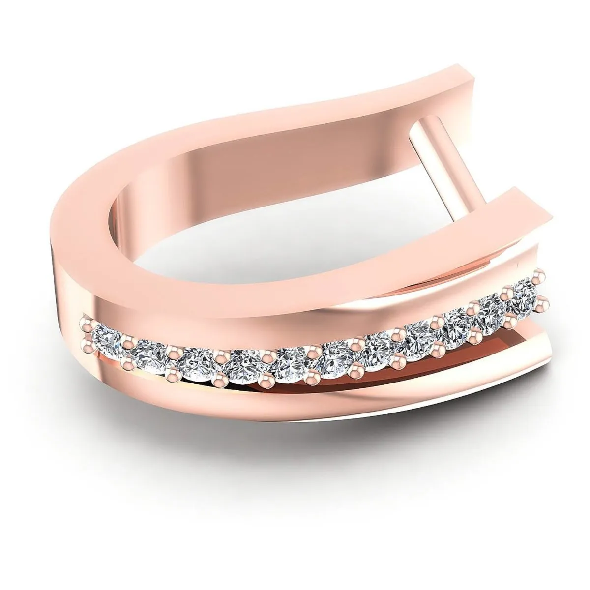 0.30 CT Round Cut Diamonds - Hoop &  Drop Earrings