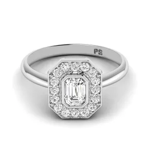 0.70-1.85 CT Round & Emerald Cut Diamonds - Engagement Ring