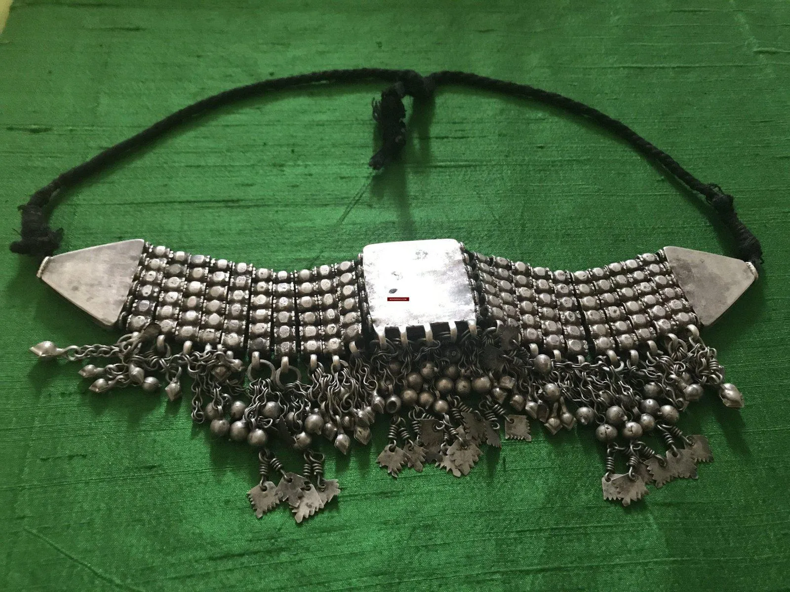 1108 SOLD - Old Coral & Silver Neck Collar Jewelry