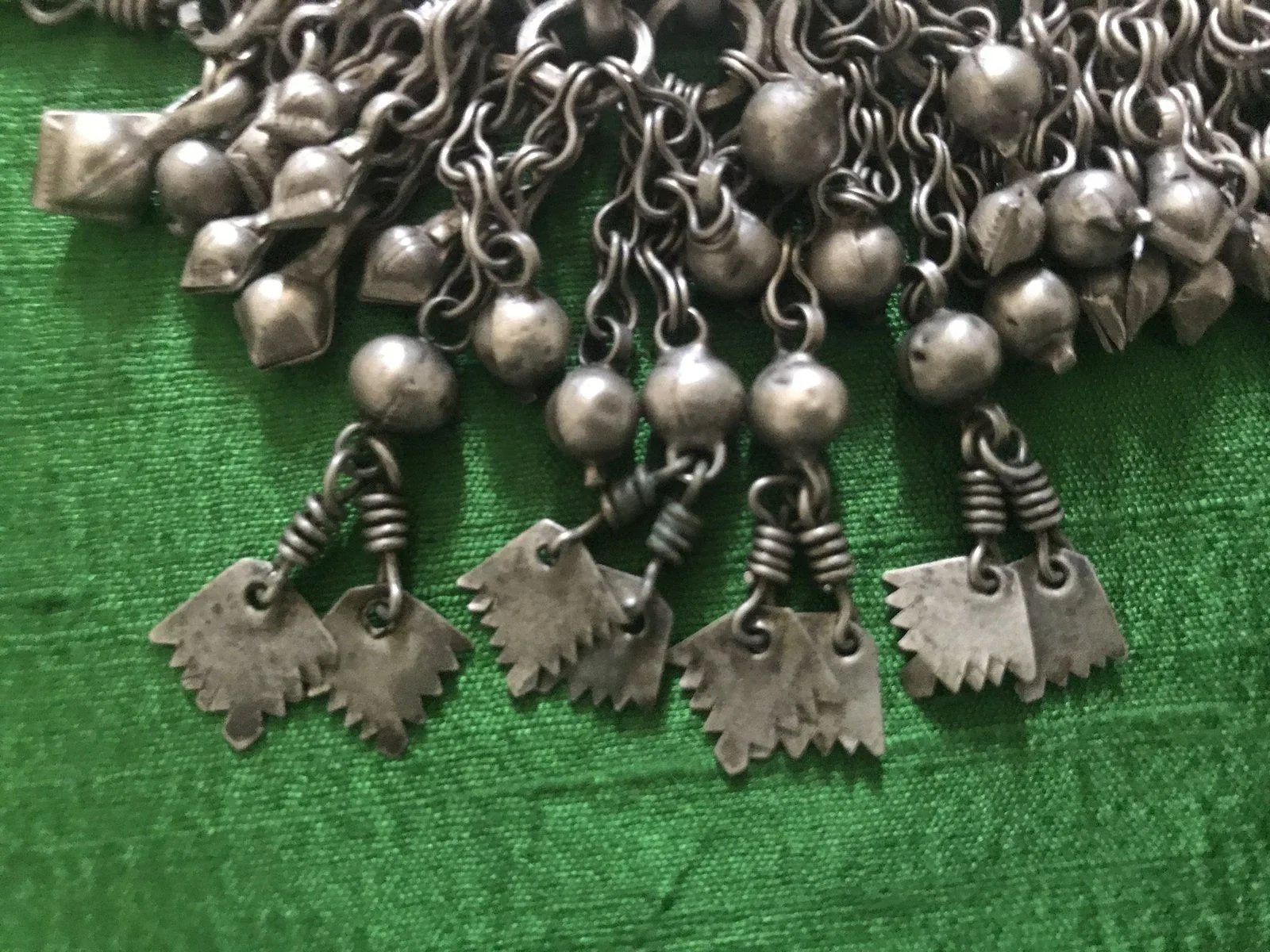 1108 SOLD - Old Coral & Silver Neck Collar Jewelry