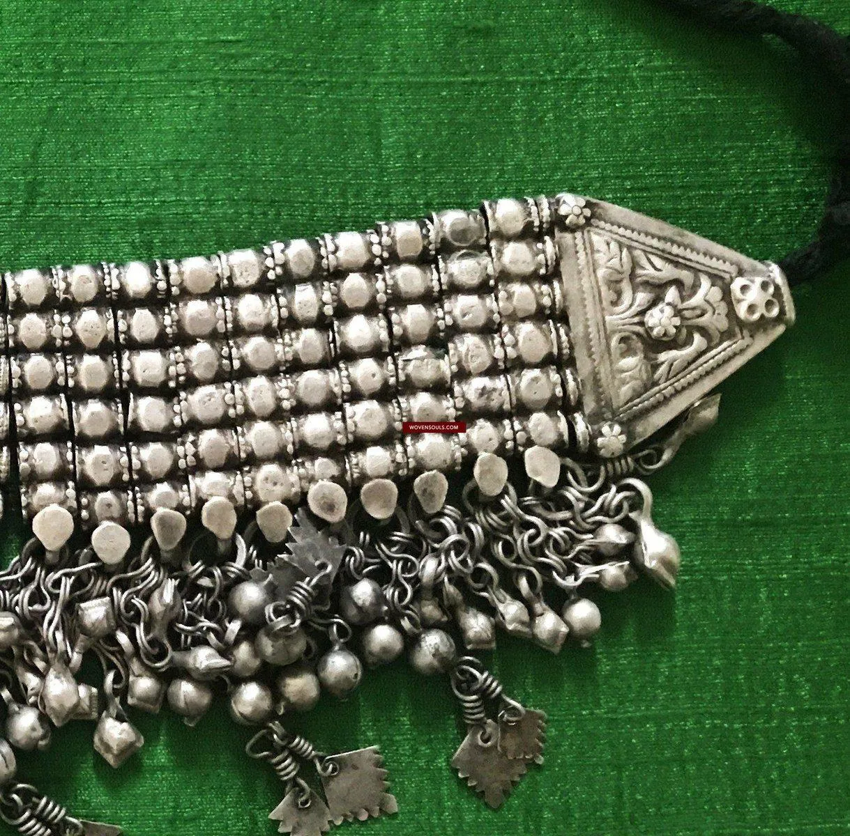 1108 SOLD - Old Coral & Silver Neck Collar Jewelry