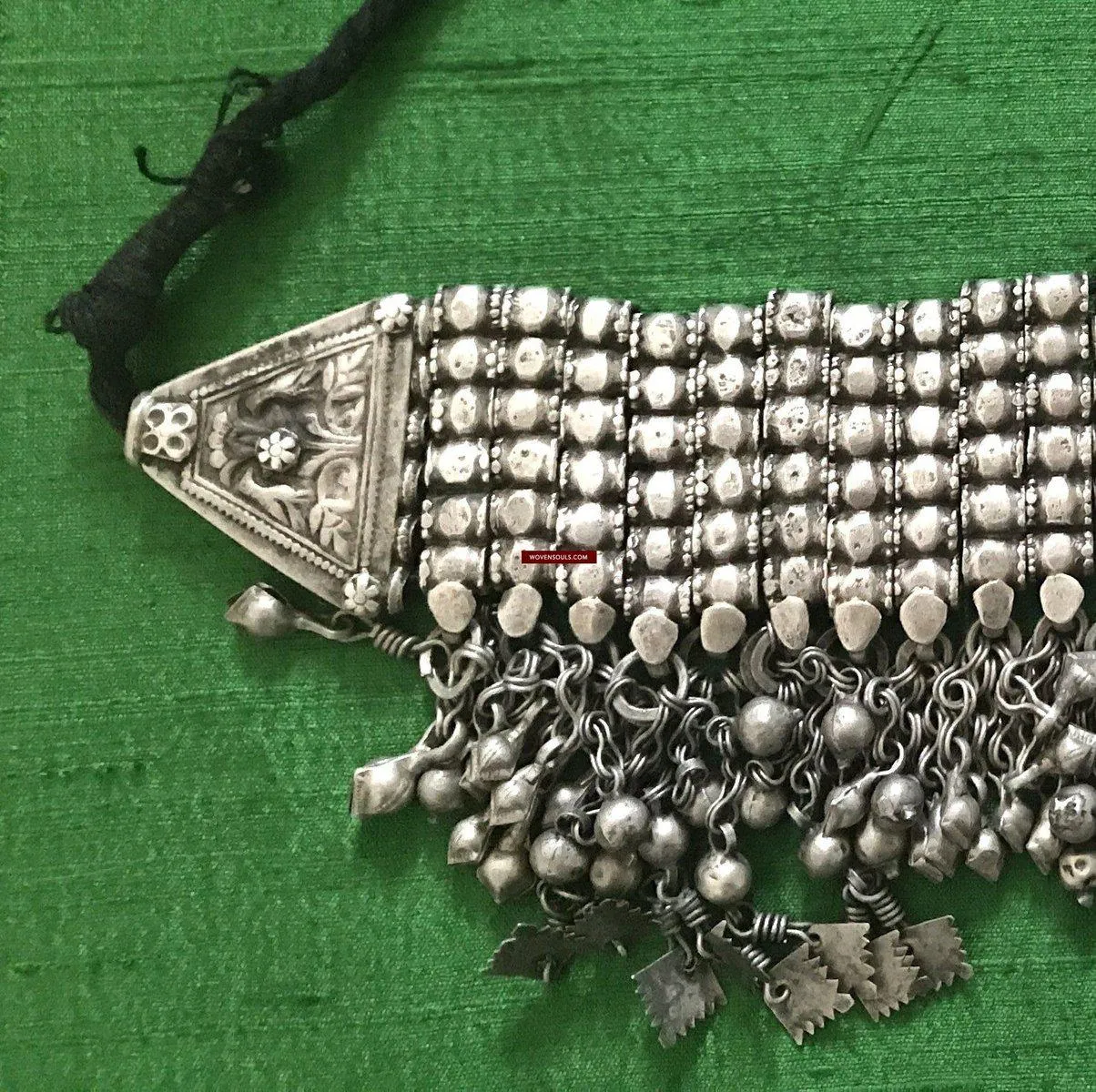 1108 SOLD - Old Coral & Silver Neck Collar Jewelry