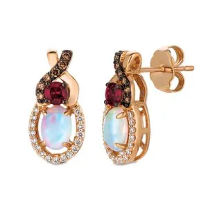 14K R/G EARR 0.22 DIA 0.64 OP, RH |EW,H|