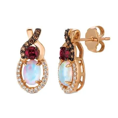14K R/G EARR 0.22 DIA 0.64 OP, RH |EW,H|