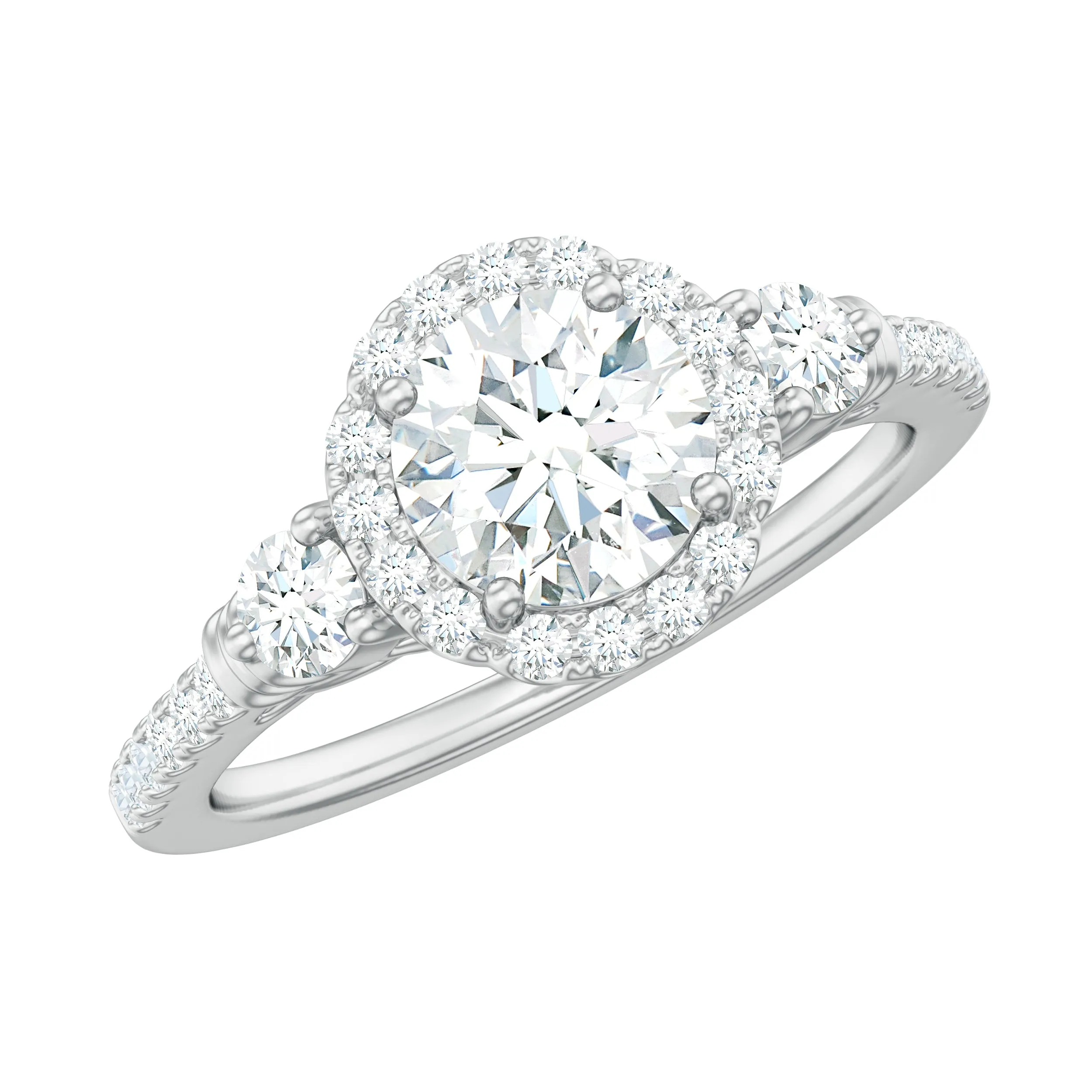 1.75 CT Moissanite Classic Engagement Ring in Gold