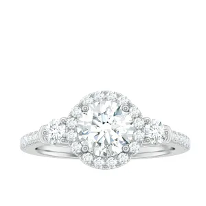 1.75 CT Moissanite Classic Engagement Ring in Gold