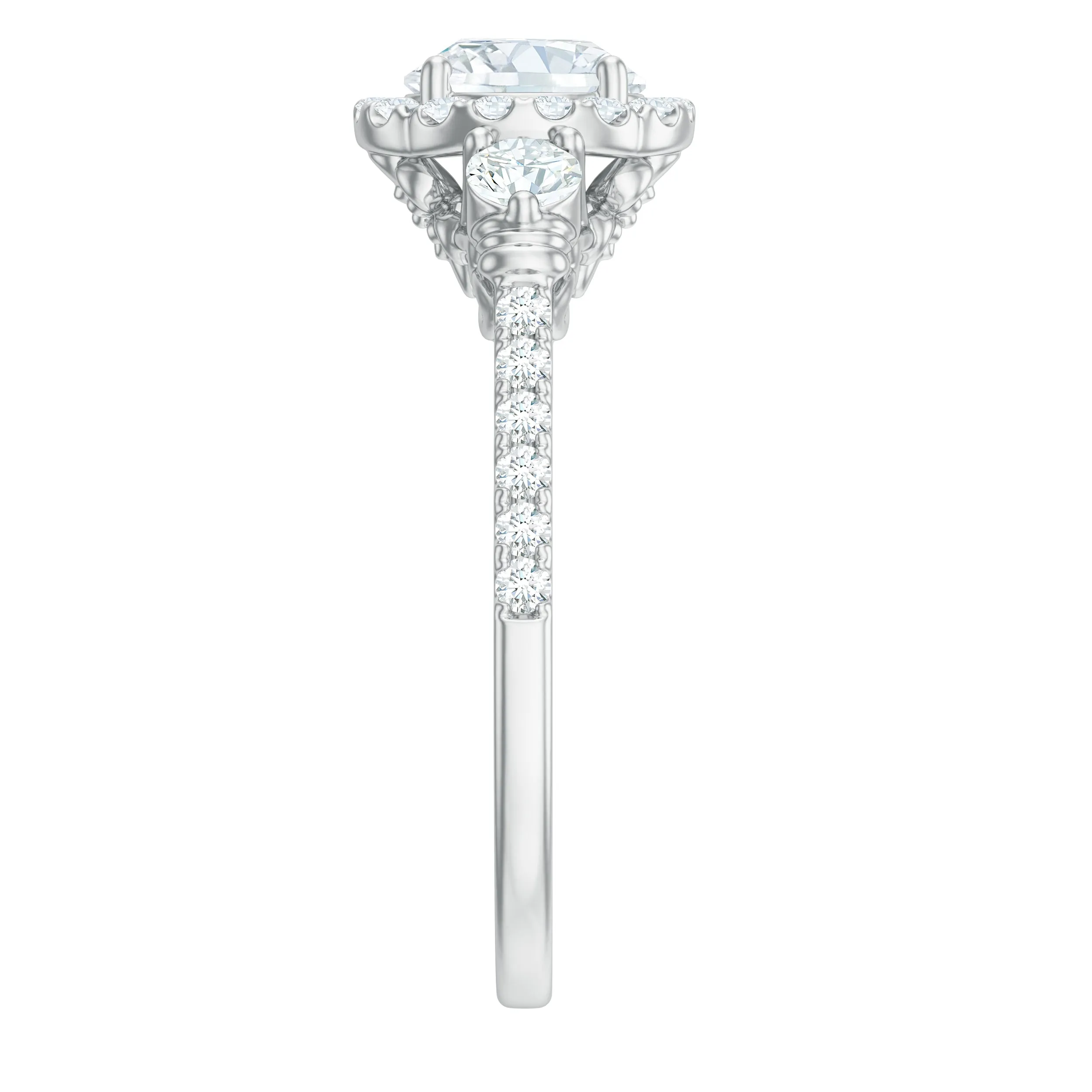 1.75 CT Moissanite Classic Engagement Ring in Gold
