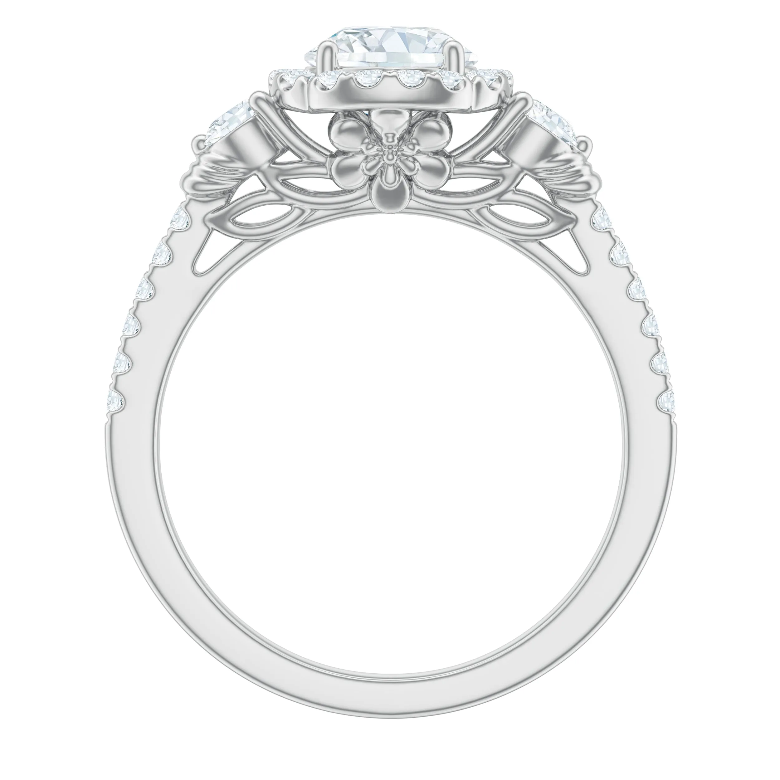 1.75 CT Moissanite Classic Engagement Ring in Gold