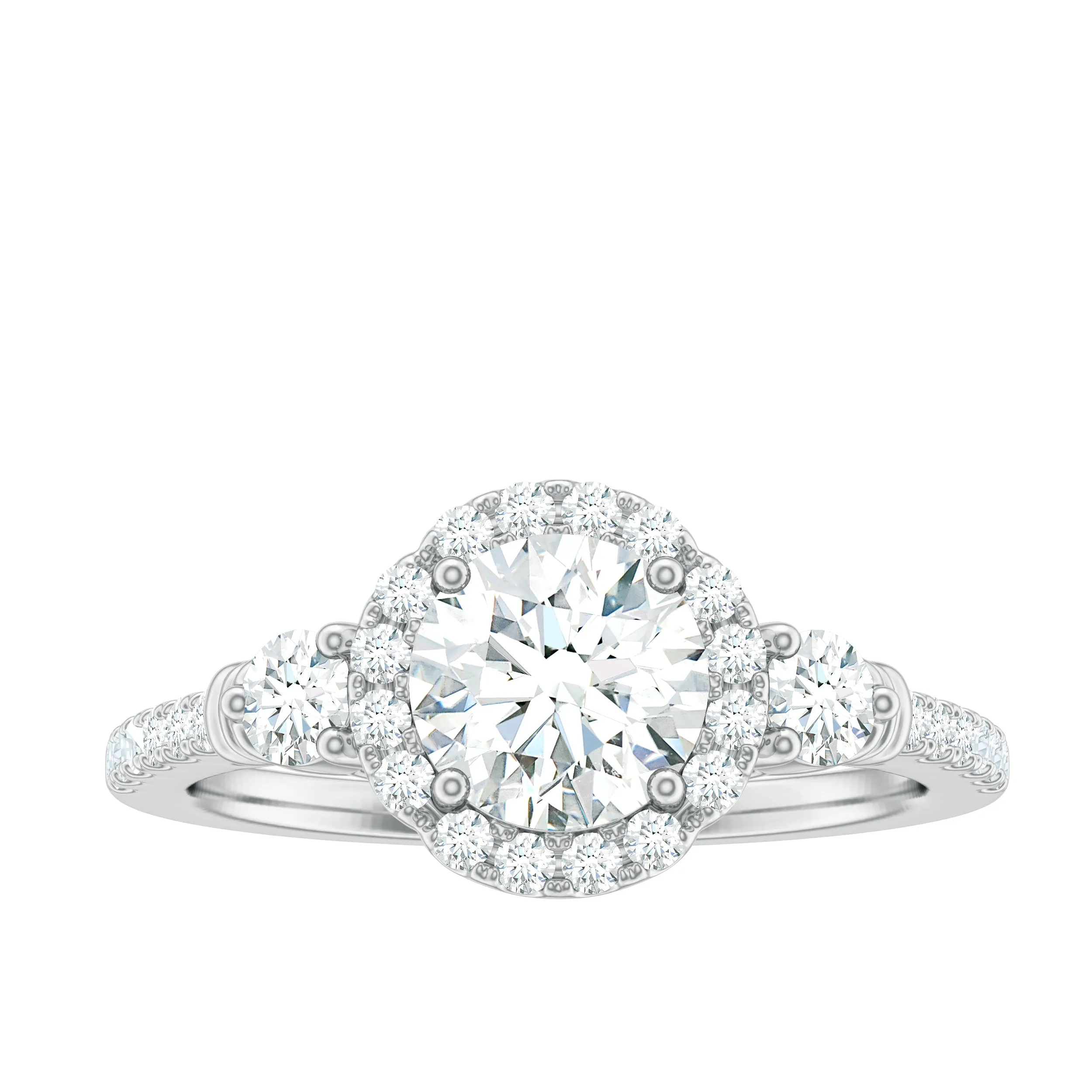 1.75 CT Moissanite Classic Engagement Ring in Gold