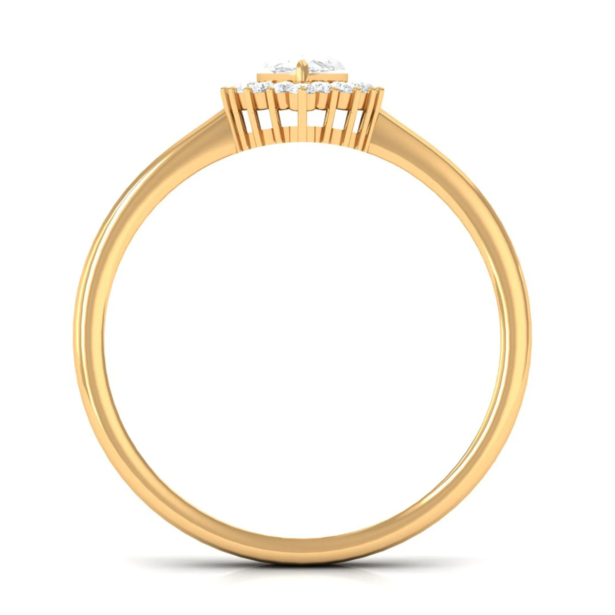 1.75 CT Moissanite Marquise Halo Engagement Ring