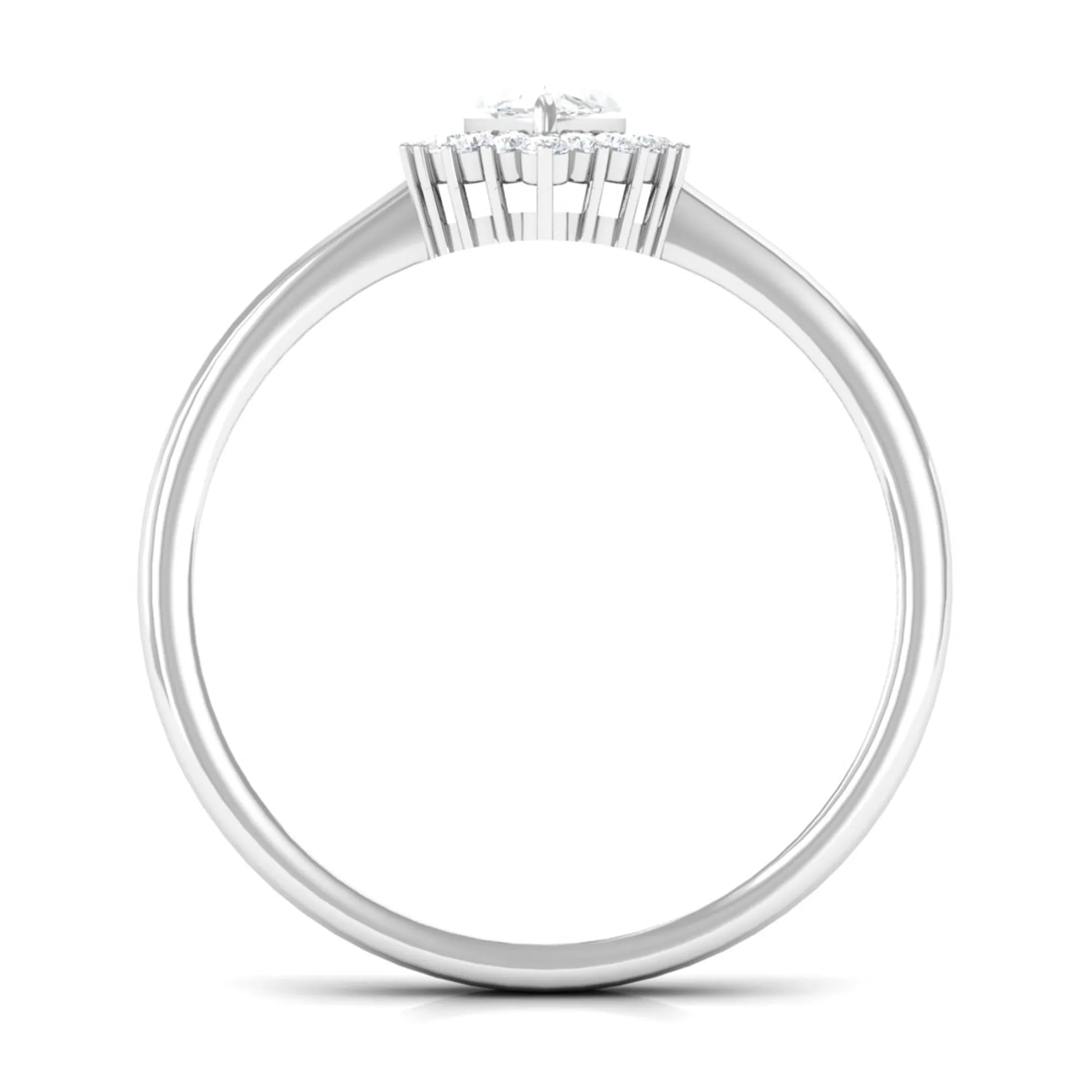1.75 CT Moissanite Marquise Halo Engagement Ring