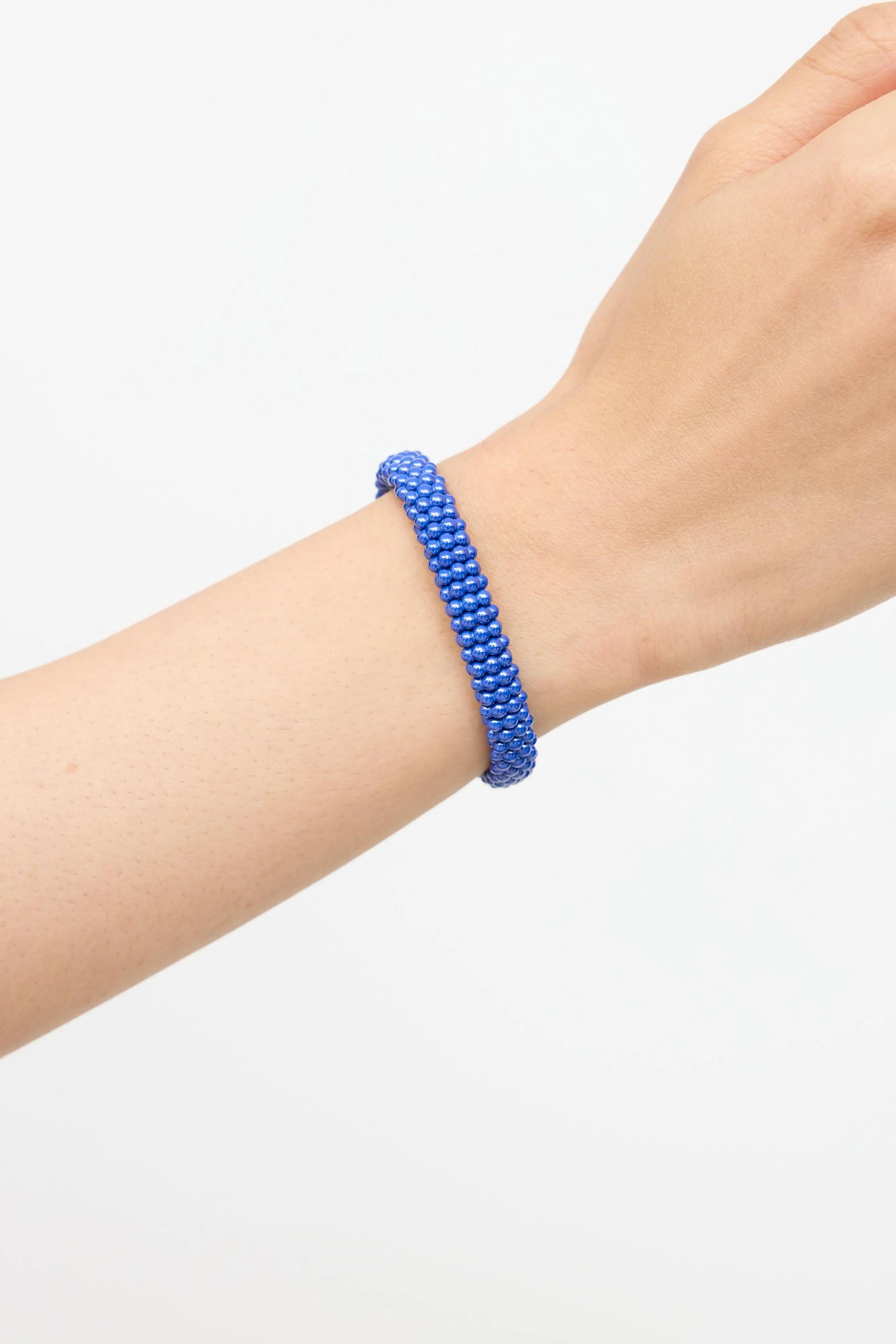 18K Gold & Sterling Silver Beaded Bracelet