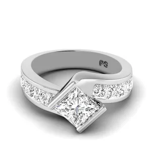 1.95-3.10 CT Princess Cut Diamonds - Engagement Ring