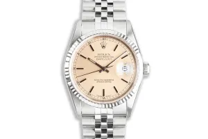 1995 Rolex Unpolished Case DateJust 16234 with Silver Patina Dial