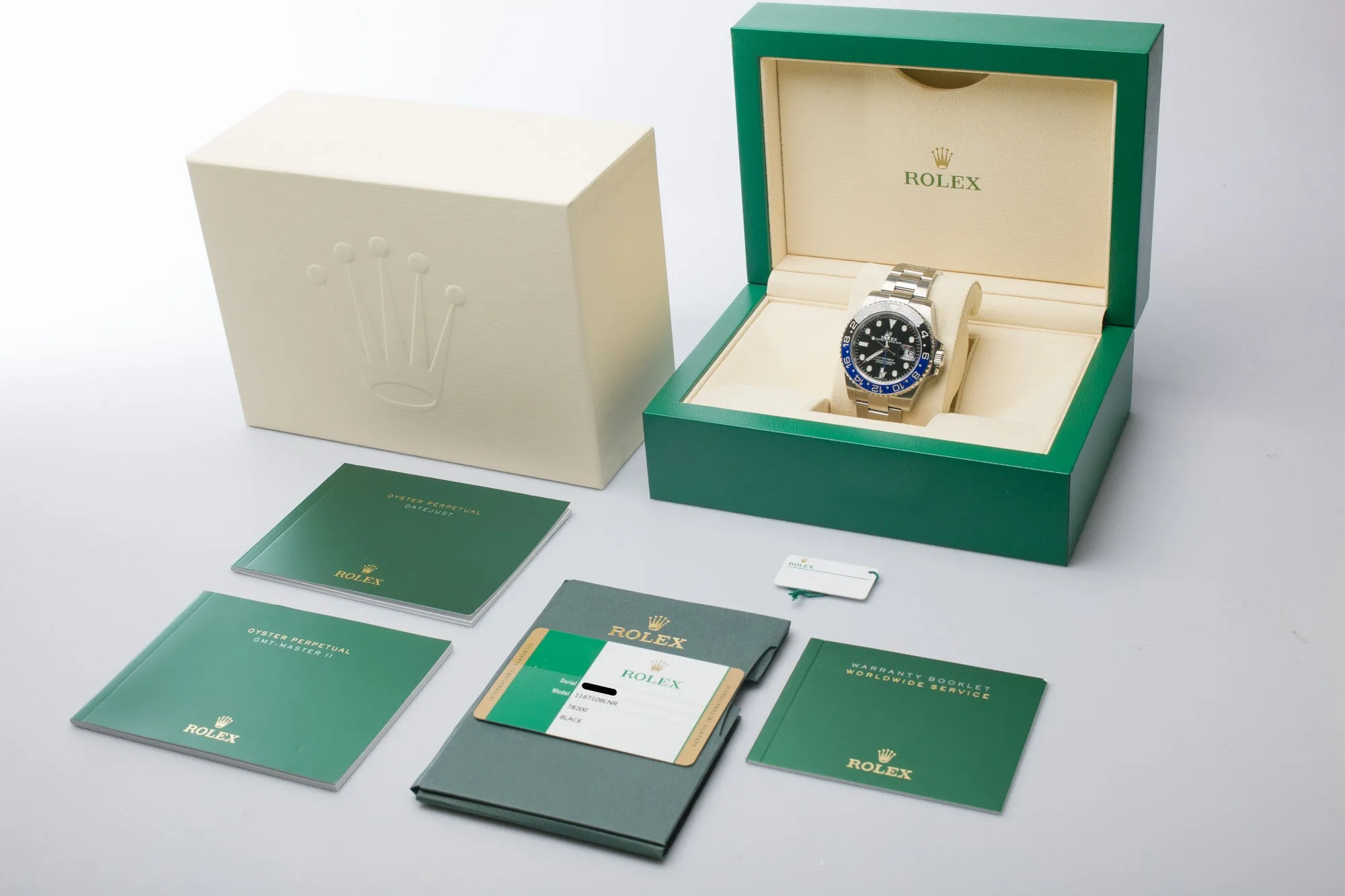 2017 Rolex GMT Master II 116710BLNR Batman with Box & Card