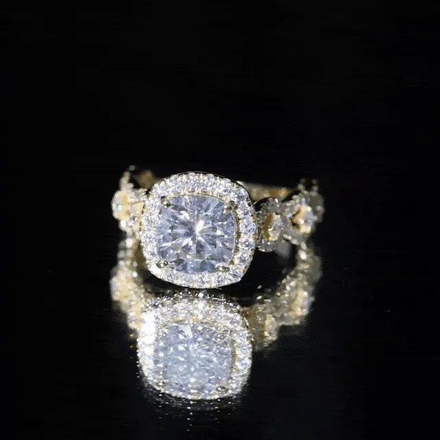 8 MM Vintage Inspired Moissanite Engagement Ring