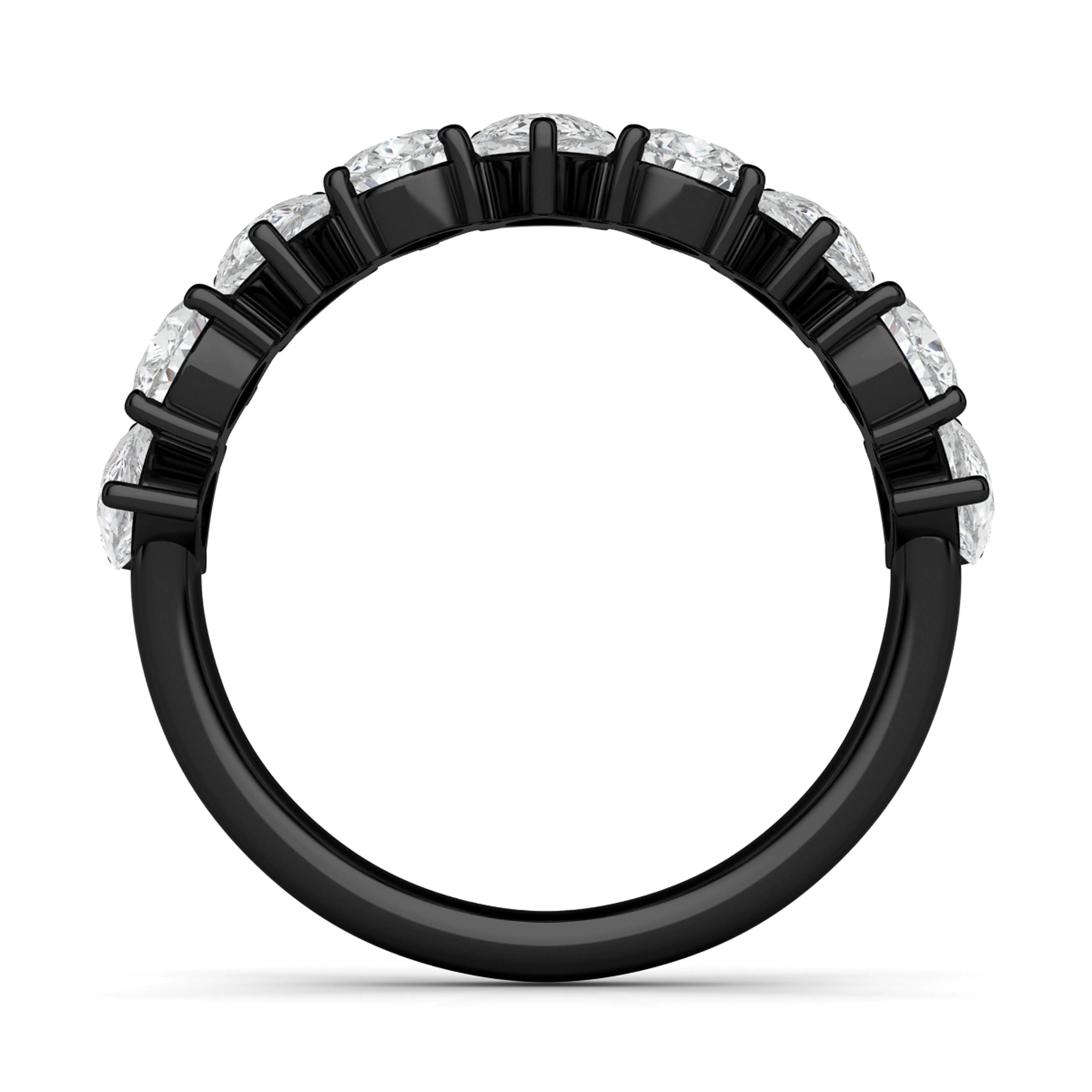 Alternating Pear Shape Half Eternity Band