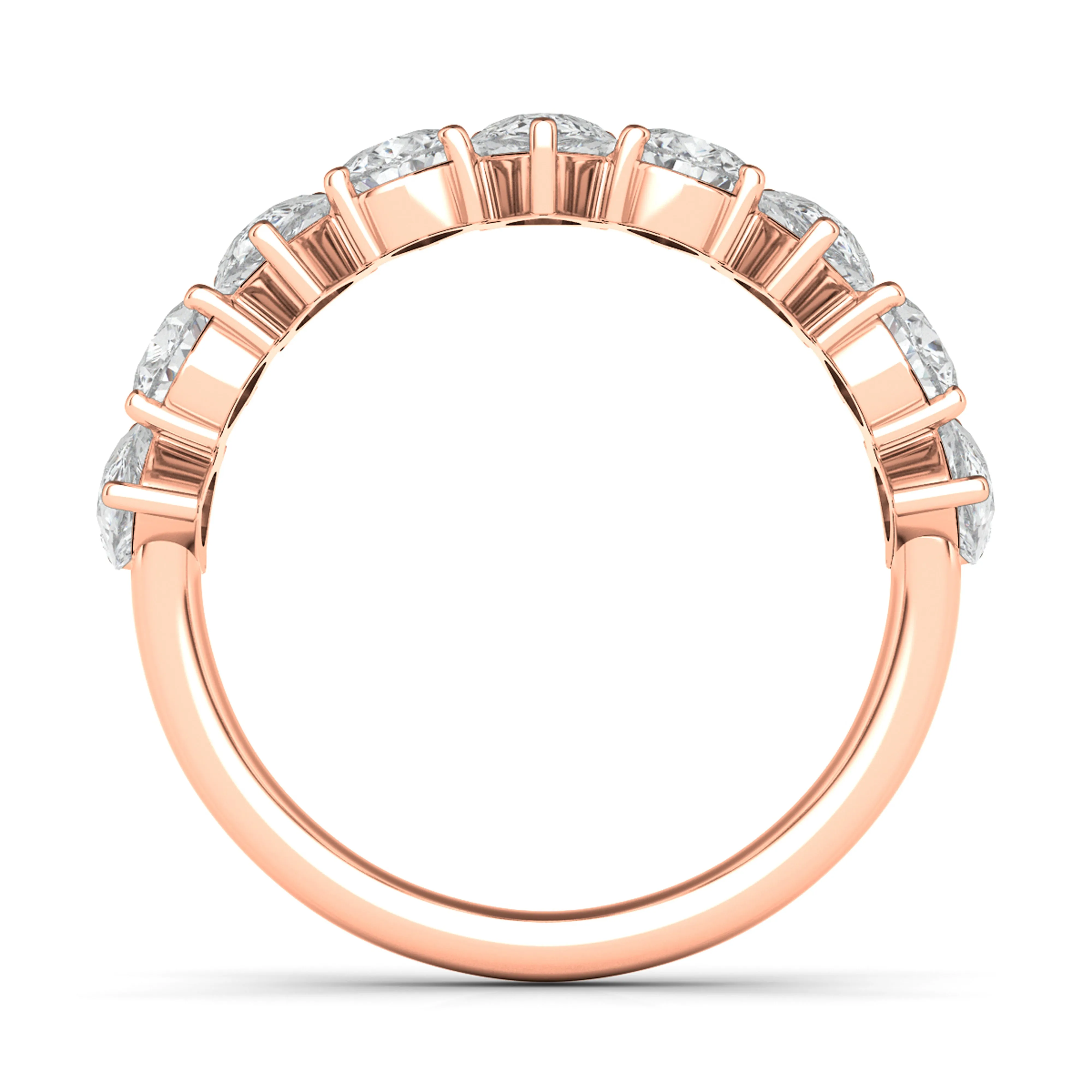Alternating Pear Shape Half Eternity Band