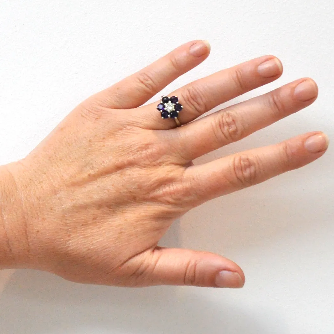Amethyst & Diamond Ring