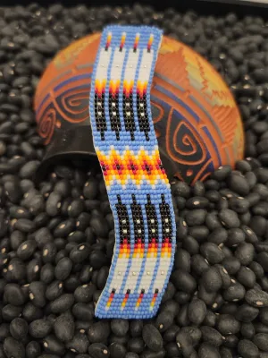 BEADED BARRETTE- LT BLUE - VALERIE BLACKIE