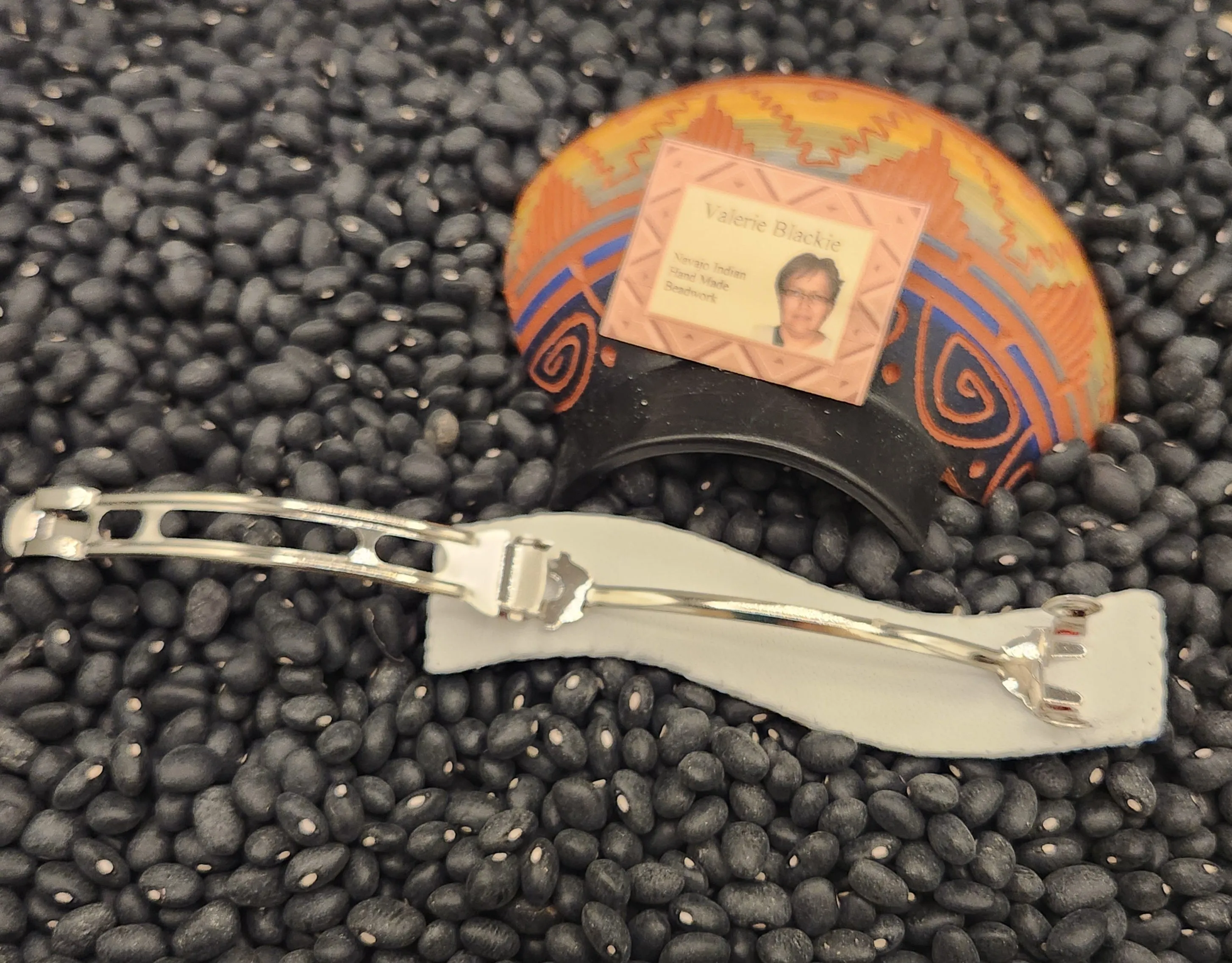 BEADED BARRETTE- LT BLUE - VALERIE BLACKIE