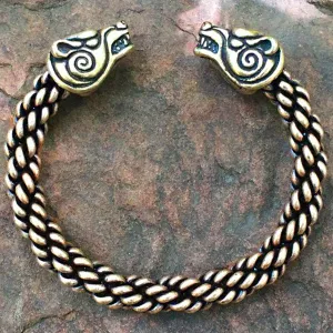 Bear Bracelet (Heavy Braid) - Bronze or Silver