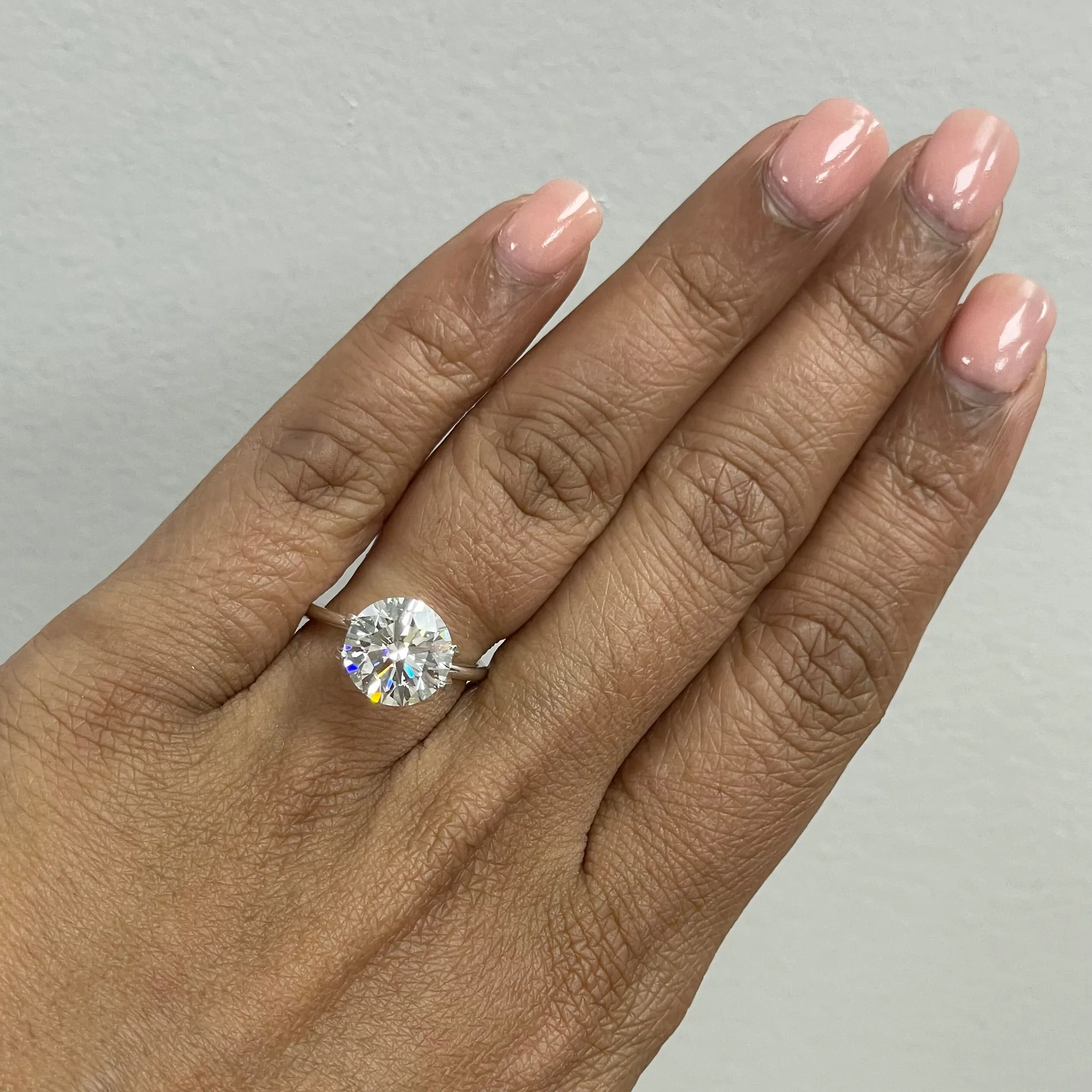 Beauvince GIA Certified 3.71 Carat Round FVS2 Solitaire Engagement Ring