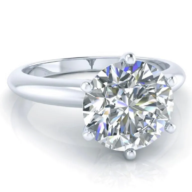 Beauvince GIA Certified 3.71 Carat Round FVS2 Solitaire Engagement Ring