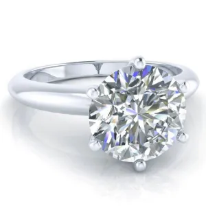 Beauvince GIA Certified 3.71 Carat Round FVS2 Solitaire Engagement Ring