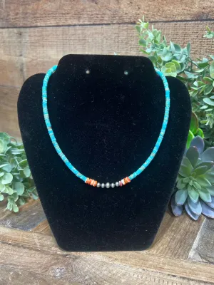 Berlin Turquoise Beaded Choker Necklace