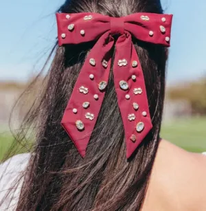 Brianna Cannon Maroon Mississippi State Bow Barrette
