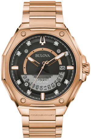 Bulova Precisionist Series X Rose Gold Tone Watch 97D129