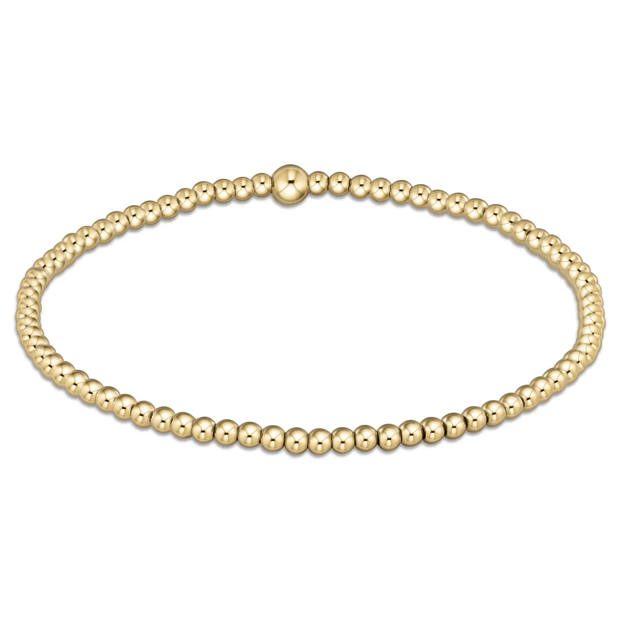 Classic Gold 2.5mm Beaded Bracelet