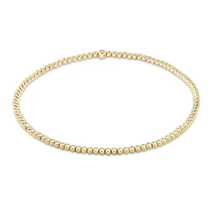 Classic Gold 2mm Beaded Bracelet