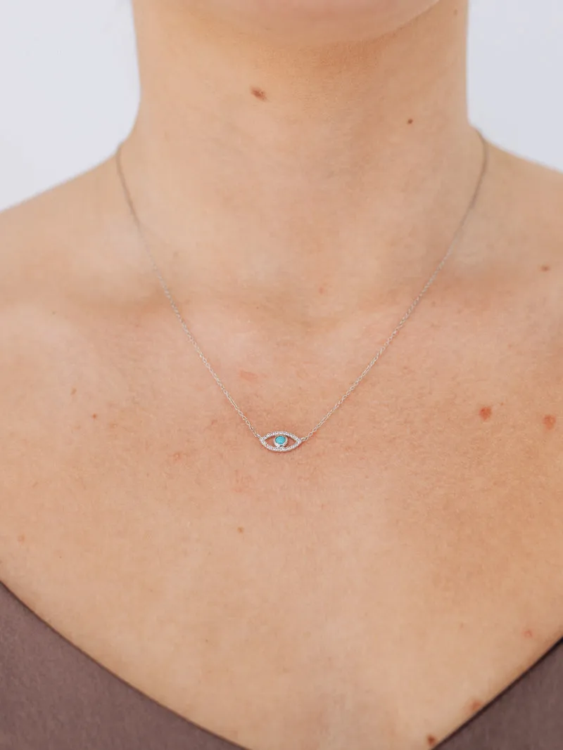 Classique Pavé Evil Eye Necklace