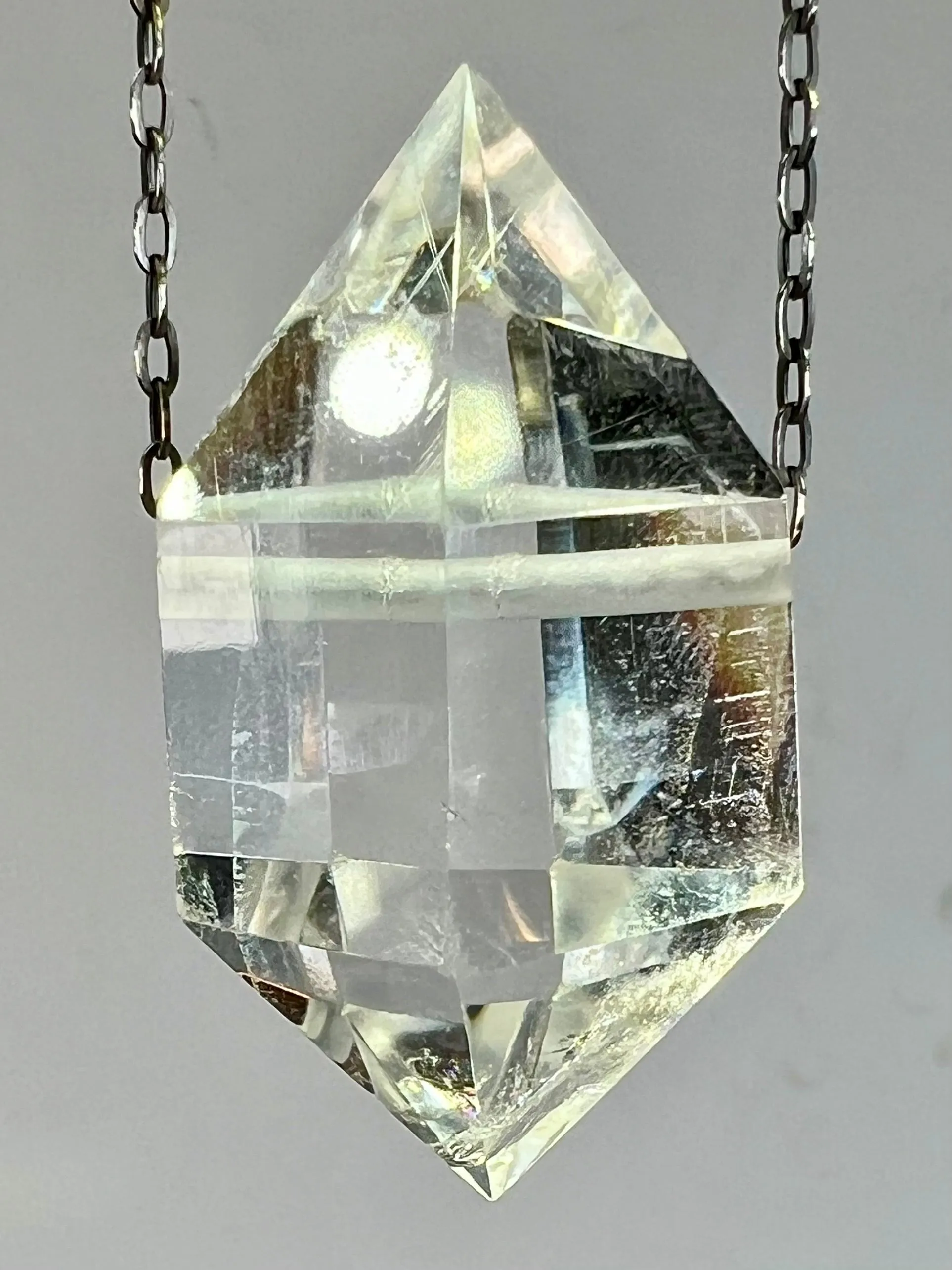 Clear Quartz Crystal Necklace