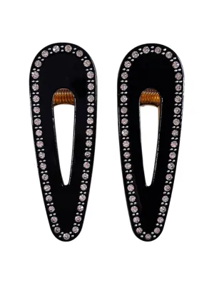 Cora clip in black crystal