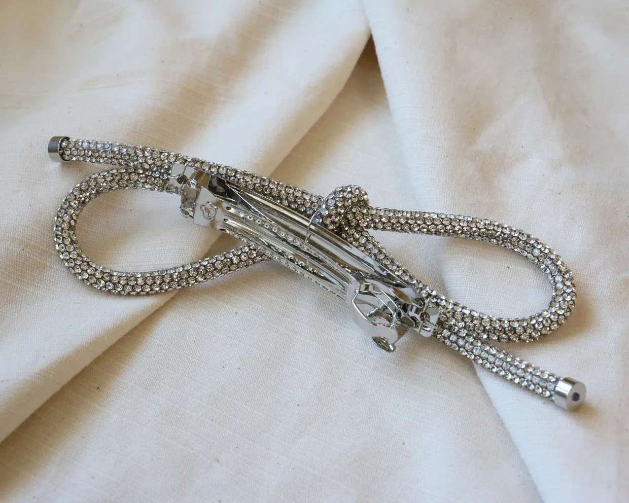 Crystal Rope Ribbon Barrette