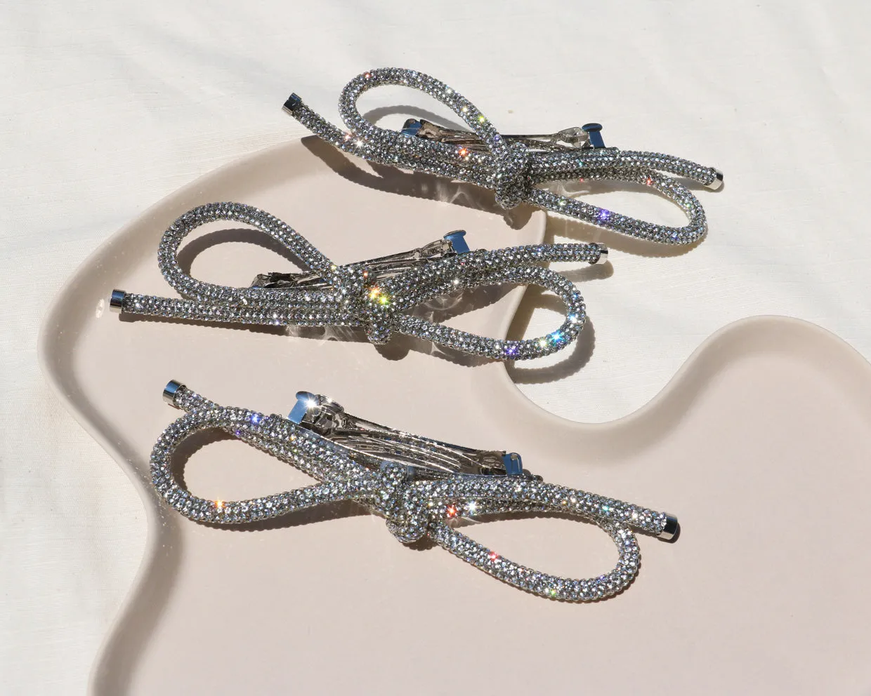 Crystal Rope Ribbon Barrette
