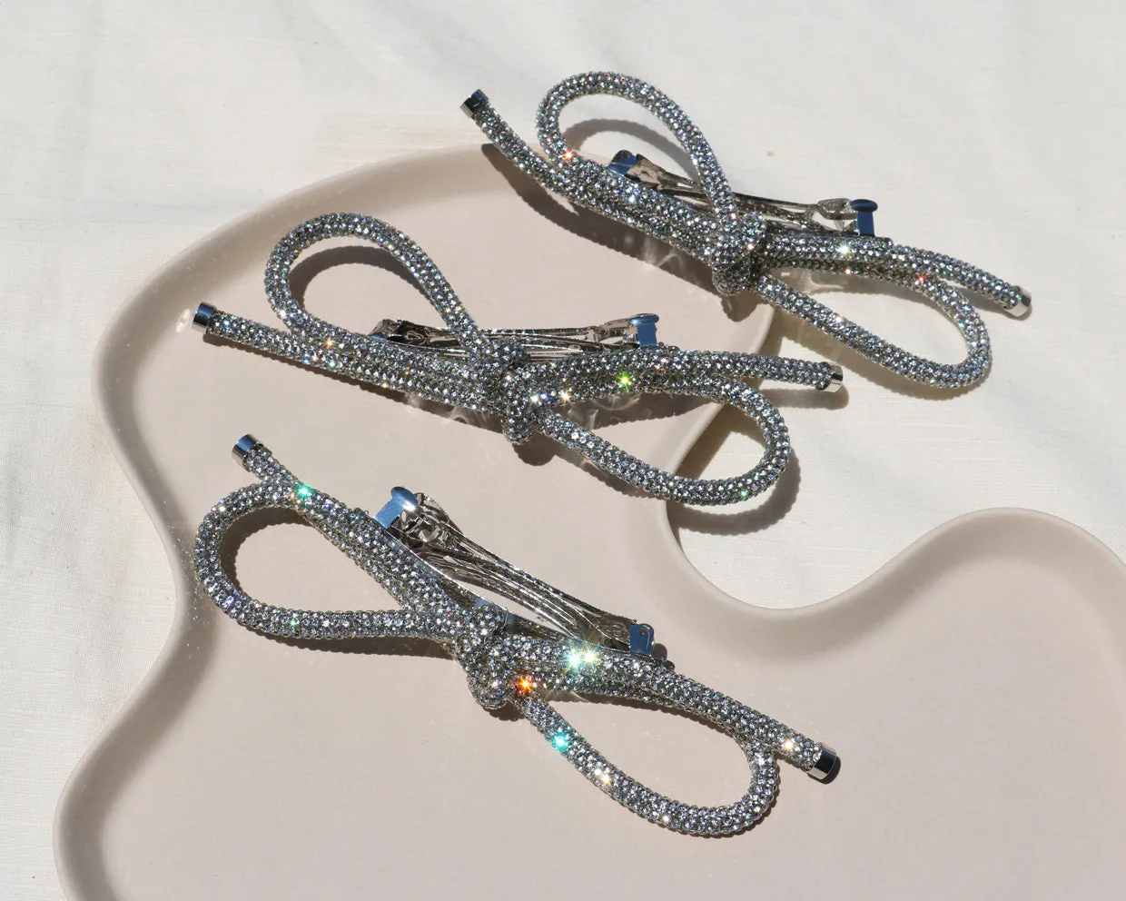 Crystal Rope Ribbon Barrette