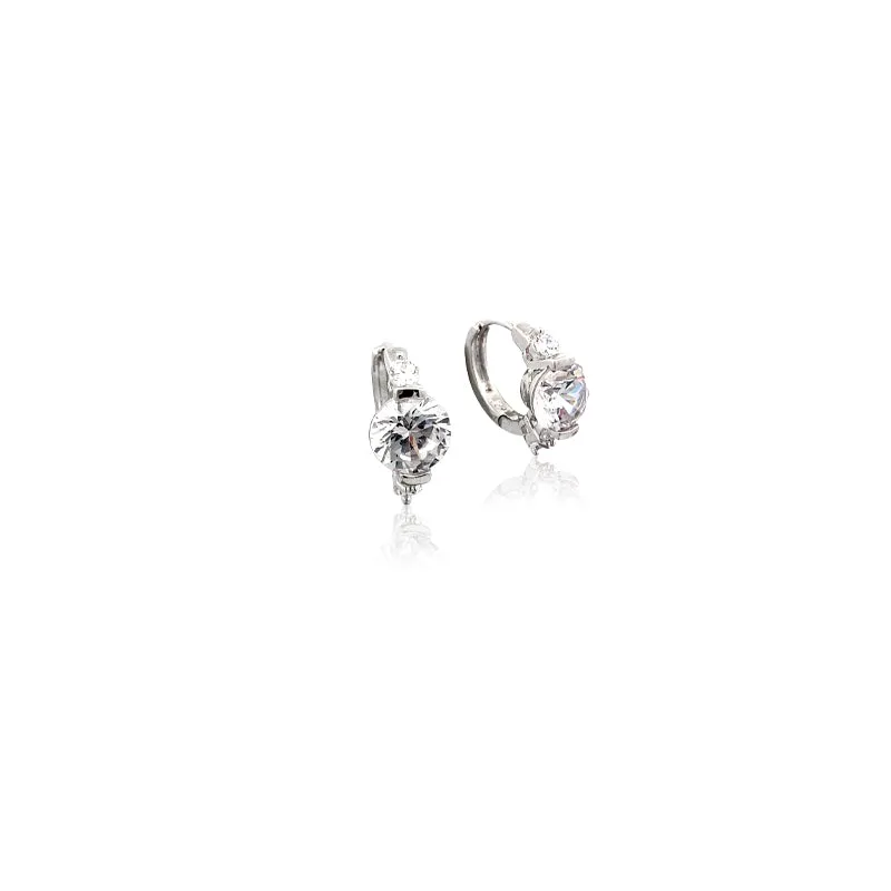 Cubic Zirconia Hoop Earrings
