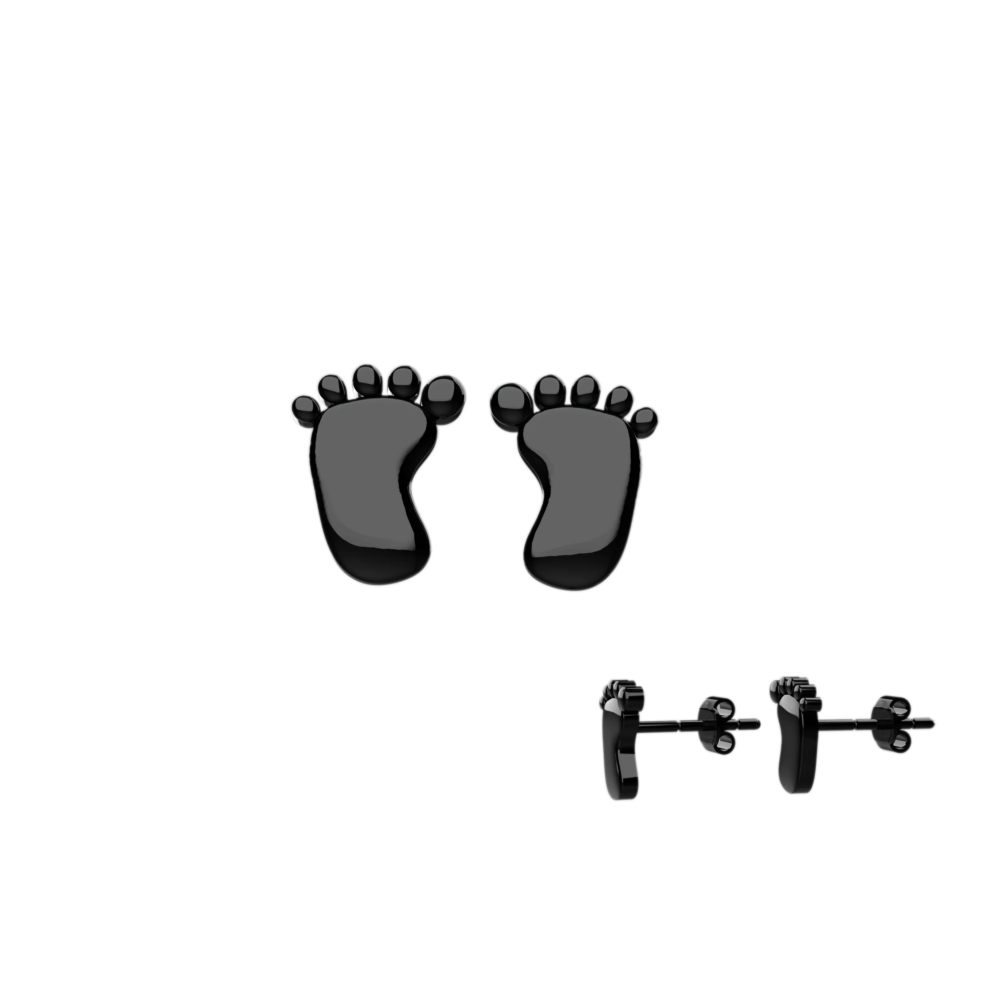 Cute Tiny Foot Print Ear Studs