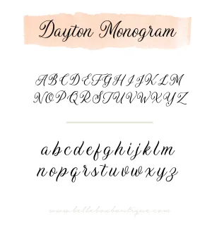 Dayton Initial Monogram Add-On