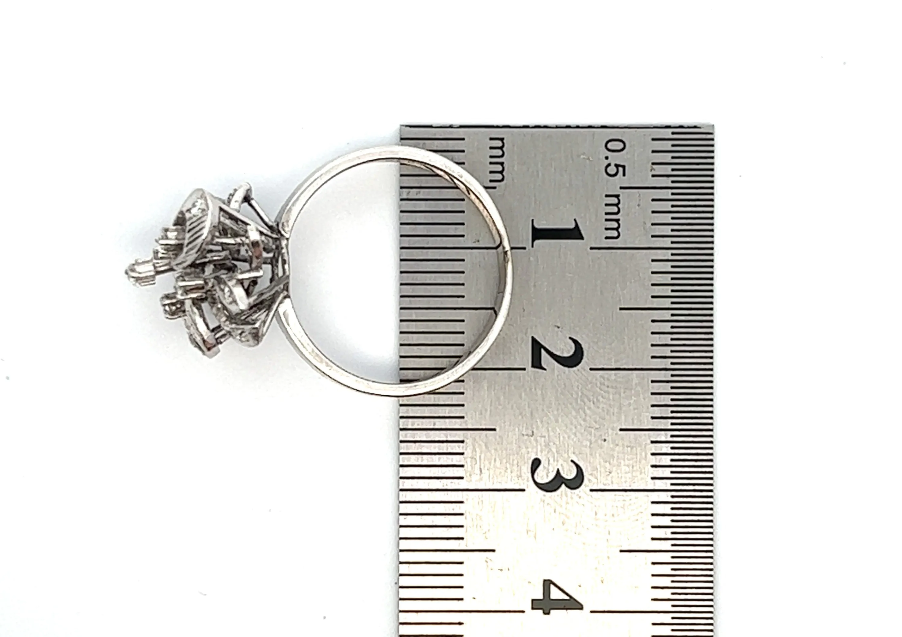 Diamond 18ct White Gold Floral Ring