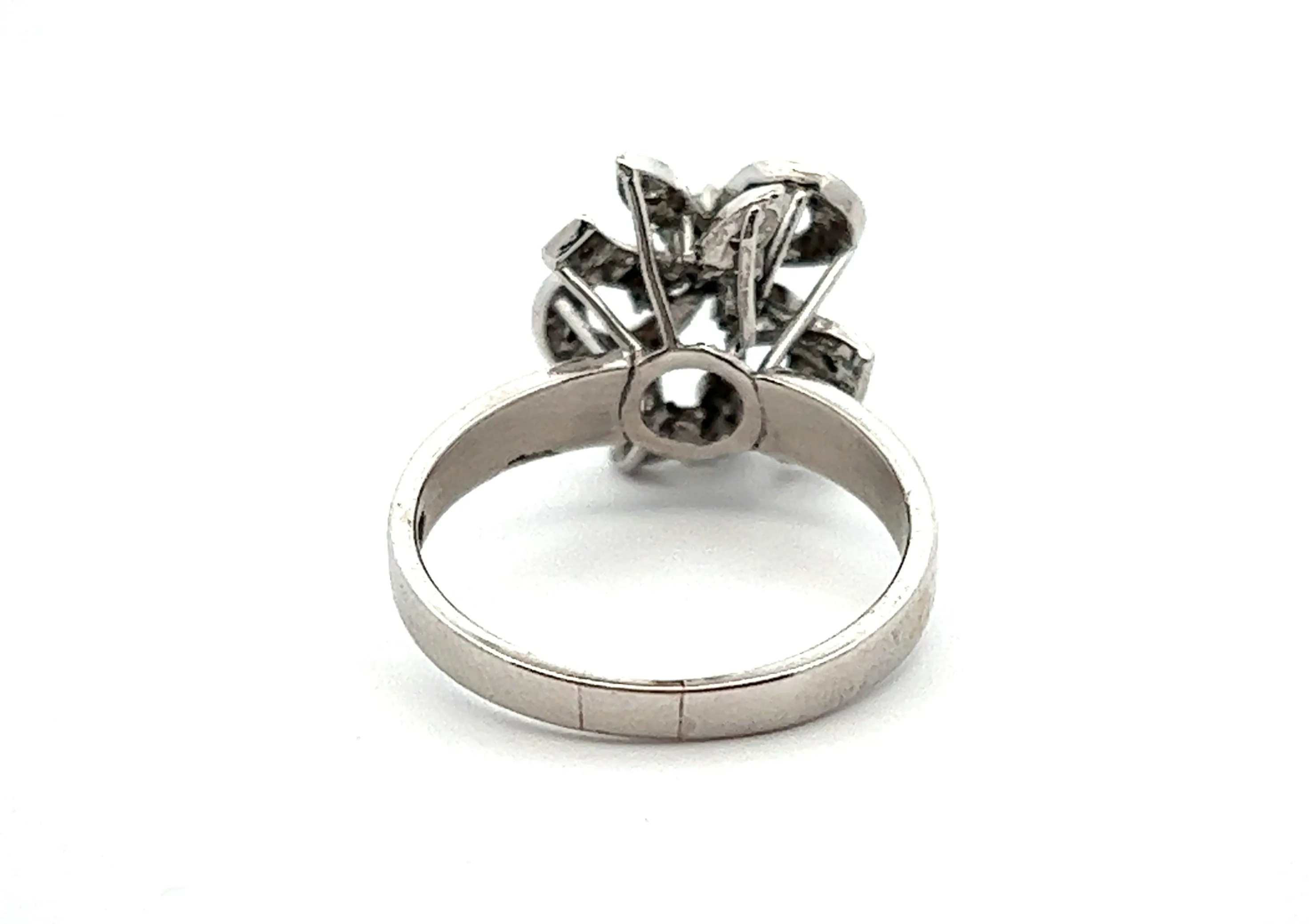 Diamond 18ct White Gold Floral Ring