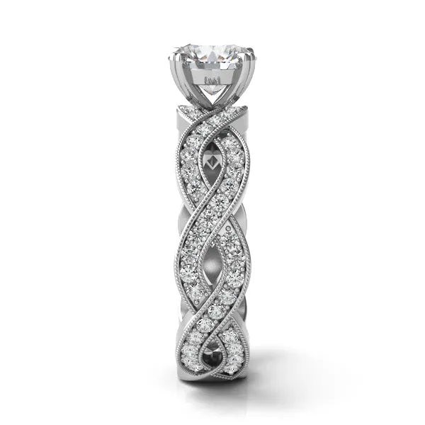 Diamond Twisted Engagement Ring