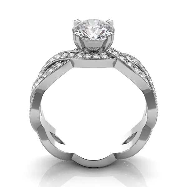 Diamond Twisted Engagement Ring