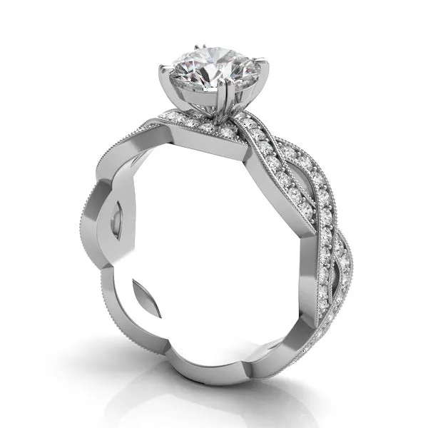 Diamond Twisted Engagement Ring